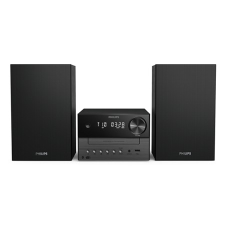Philips 3000 Series TAM3505M212 20W Stereo Micro System - Premium Home Audio in Stylish Black